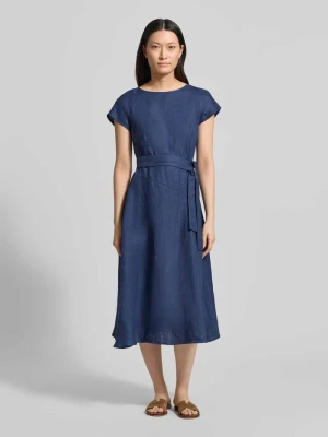 Dopasowana sukienka casualowa z czystego lnu model 'ESORDIO' Weekend Max Mara