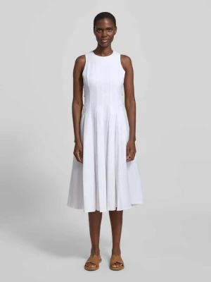 Dopasowana sukienka casualowa z lnem i dodatkiem wiskozy Tommy Hilfiger