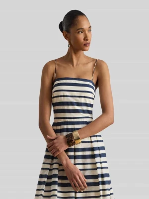 Dopasowana sukienka koktajlowa z mieszanki bawełny Lauren Ralph Lauren