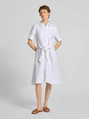 Dopasowana sukienka koszulowa z czystego lnu Lauren Ralph Lauren