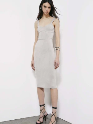 Dopasowana sukienka midi z żakardu PATRIZIA PEPE