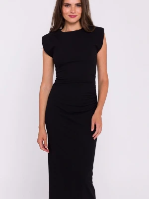 Dopasowana sukienka ołówkowa bez rękawów zielona dzianina Stylove