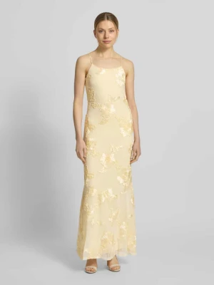 Dopasowana sukienka wieczorowa z detalami kwiatowymi model 'QUINN' Vero Moda