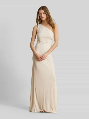 Dopasowana sukienka wieczorowa z wycięciem na jedno ramię Lauren Ralph Lauren