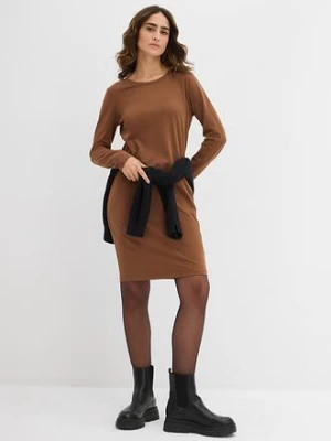 Dopasowana sukienka z dżerseju (2 szt.) bonprix