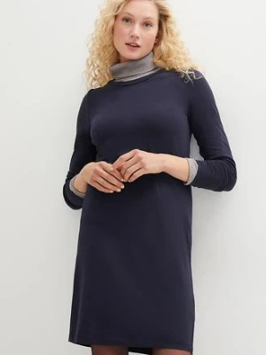 Dopasowana sukienka z dżerseju (2 szt.) bonprix