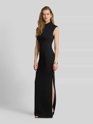 Dopasowana wieczorowa sukienka z mieszanki wiskozy Lauren Ralph Lauren Czarny