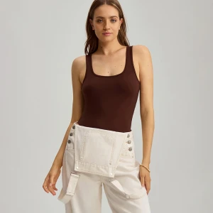 Dopasowane body na ramiączkach brązowe House