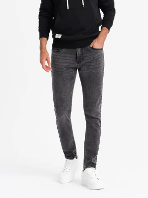 Dopasowane jeansowe męskie spodnie SLIM FIT z elastanem – grafitowe V3 OM-PADP-0214
 -                                    S Ombre