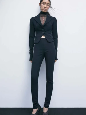 Dopasowane spodnie „My SKIN Tailoring” z elastycznej krepy Patrizia Pepe czarny