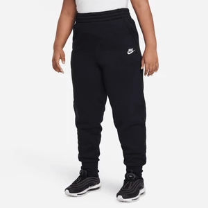 Dopasowane spodnie z wysokim stanem dla dużych dzieci (dziewcząt) Nike Sportswear Club Fleece (szerszy rozmiar) - Czerń