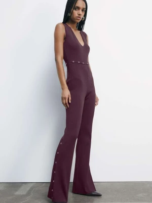Dopasowany kombinezon z dzianiny z głębokim dekoltem PATRIZIA PEPE