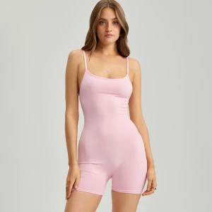 Dopasowany kombinezon z gładkiej dzianiny ULTRAFLEX różowy House