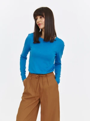 Dopasowany niebieski sweter damski Top Secret