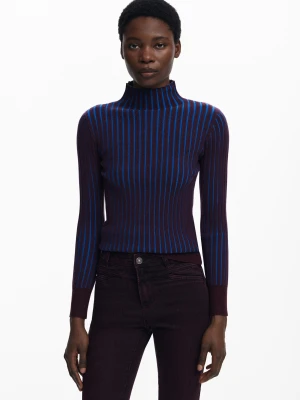 Dopasowany sweter prążkowany Desigual