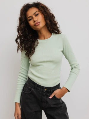Dopasowany top z długim rękawem w kolorze MINT - MOODY-XL Marsala