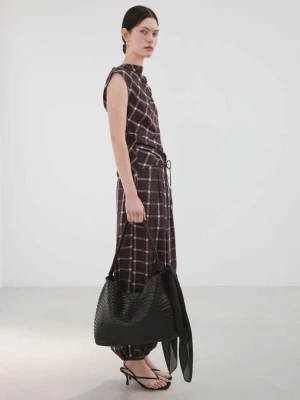 Dopasowany top z drapowanym dekoltem burgund - Kobieta - - MANGO