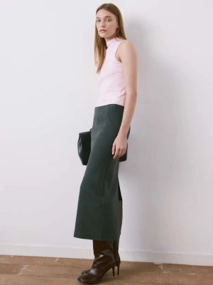 Dopasowany top z półgolfem blady róż - Kobieta - - MANGO