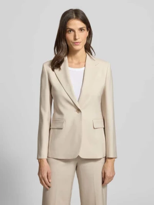 Dopasowany żakiet z czystej żywej wełny model 'LAMINE' Weekend Max Mara Piaskowy