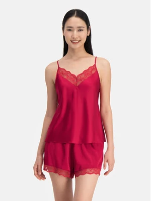 Dorina Szorty piżamowe Pure Silk DCSH0002SK002 Czerwony Regular Fit