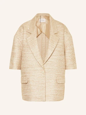 Dorothee Schumacher Blezer Shiny Coolness Z Błyszczącą Przędzą gold