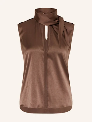 Dorothee Schumacher Bluzka Bez Rękawów Sense Of Shine Z Jedwabiu braun