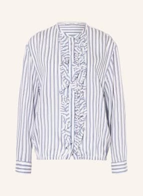 Dorothee Schumacher Bluzka Cool Stripe Z Falbankami blau