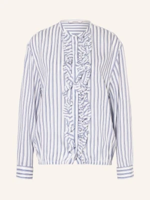 Dorothee Schumacher Bluzka Cool Stripe Z Falbankami blau