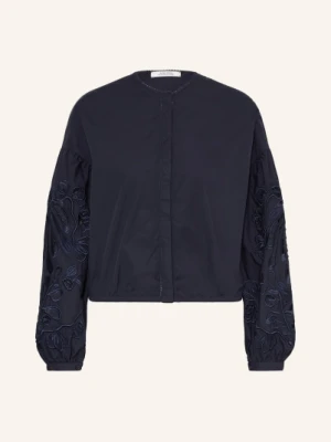 Dorothee Schumacher Bluzka Embroidered Beauty Z Koronką Ażurową blau