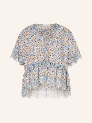 Dorothee Schumacher Bluzka Floral Volumes Z Koronką blau