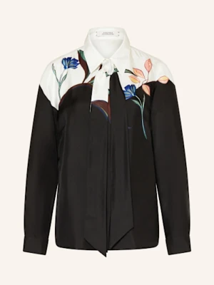 Dorothee Schumacher Bluzka Jedwabna Seductive Bloom Ze Zdejmowaną Kokardą schwarz