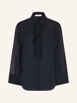 Dorothee Schumacher Bluzka Jedwabna Sheer Dreams Z Falbankami blau