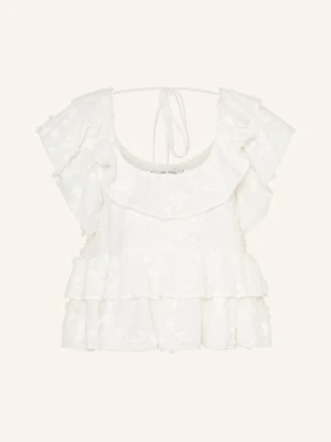 Dorothee Schumacher Bluzka Light Volumes Z Koronką I Falbanami weiss