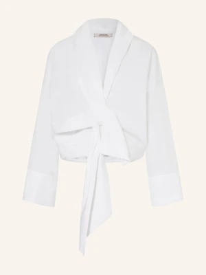 Dorothee Schumacher Bluzka Poplin Power W Stylu Kopertowym weiss BIAŁY