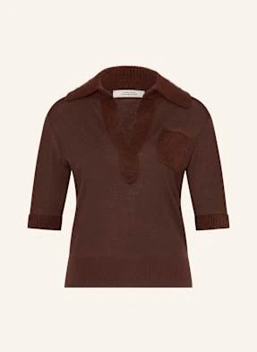 Dorothee Schumacher Dzianinowa Koszulka Merino Romance Z Kaszmiru braun