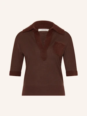 Dorothee Schumacher Dzianinowa Koszulka Merino Romance Z Kaszmiru braun