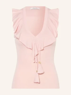 Dorothee Schumacher Dzianinowy Top Refined Essentials Z Falbanami rosa