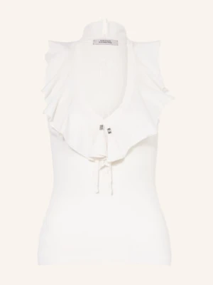 Dorothee Schumacher Dzianinowy Top Refined Essentials Z Falbanami weiss