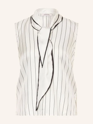 Dorothee Schumacher Jedwabna Bluzka Stripes With A Twist Z Kokardką schwarz