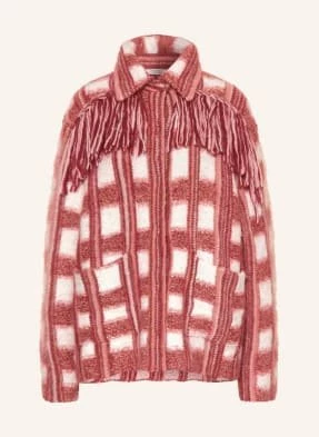 Dorothee Schumacher Kardigan Dizzy Check Cardigan Z Alpaką pink