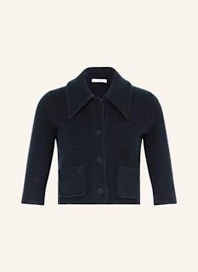 Dorothee Schumacher Krótki Kardigan Modern Statement Z Dodatkiem Kaszmiru I Rękawami 3/4 blau