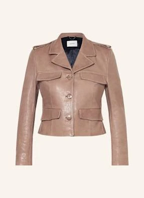 Dorothee Schumacher Kurtka Skórzana Sleek Statement beige