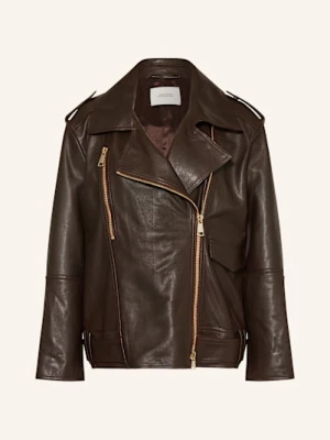 Dorothee Schumacher Kurtka Skórzana Sleek Statement braun