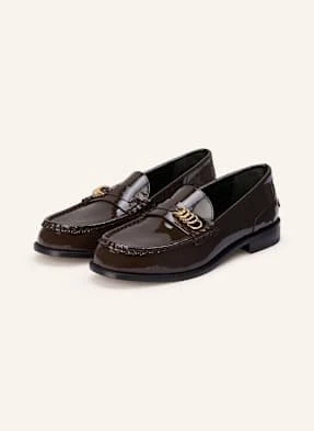 Dorothee Schumacher Lakierowane Loafersy Glossy braun