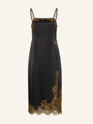 Dorothee Schumacher Satynowa Sukienka Shiny Statement Z Koronką schwarz