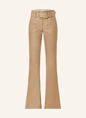 Dorothee Schumacher Spodnie Skórzane Sleek Statement Iii beige