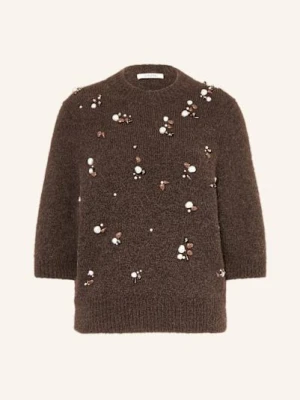 Dorothee Schumacher Sweter Loving Touch Z Ozdobnymi Kamykami braun