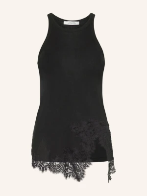 Dorothee Schumacher Top Pure Sleekness Z Koronką schwarz CZARNY