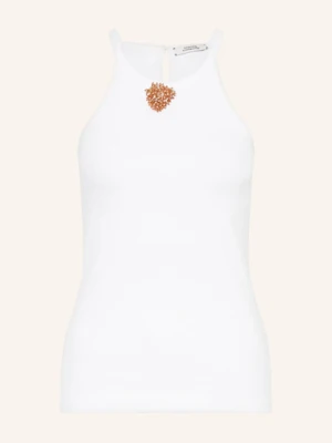 Dorothee Schumacher Top Rib Romance Z Ozdobnymi Koralikami weiss