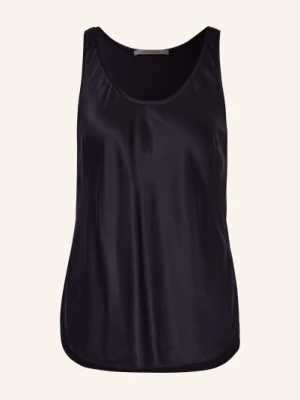 Dorothee Schumacher Top Satynowy Sense Of Shine Z Jedwabiu blau